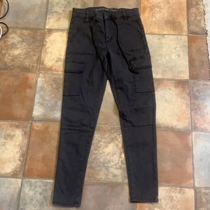 American eagle high-rise cargo jeggings 8 R gray